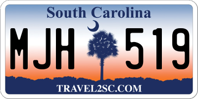 SC license plate MJH519