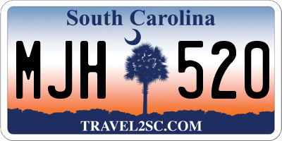 SC license plate MJH520