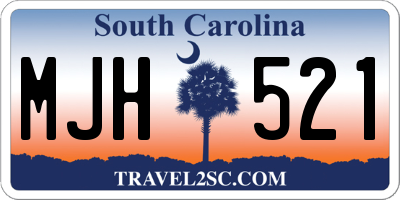 SC license plate MJH521