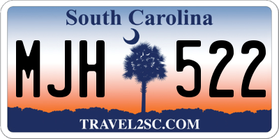 SC license plate MJH522