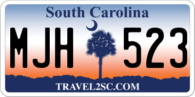 SC license plate MJH523