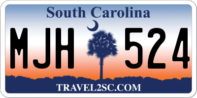 SC license plate MJH524