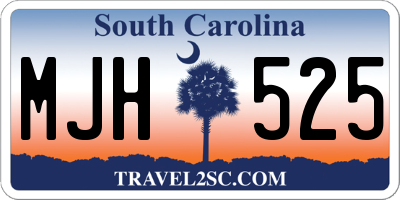 SC license plate MJH525