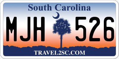 SC license plate MJH526