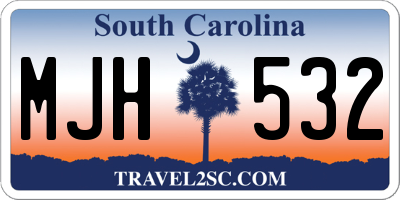 SC license plate MJH532