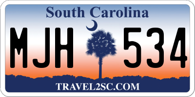 SC license plate MJH534
