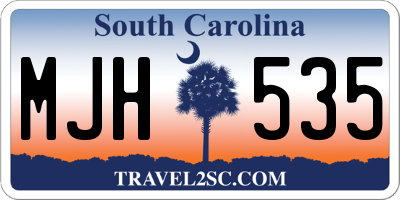 SC license plate MJH535