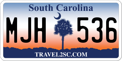 SC license plate MJH536