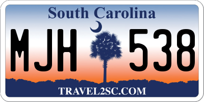 SC license plate MJH538