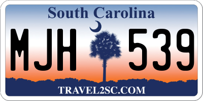 SC license plate MJH539