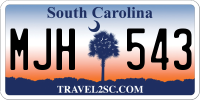 SC license plate MJH543