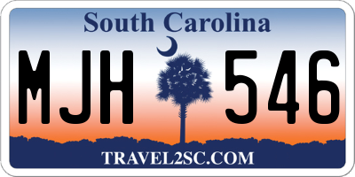 SC license plate MJH546