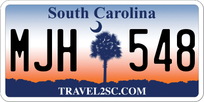 SC license plate MJH548