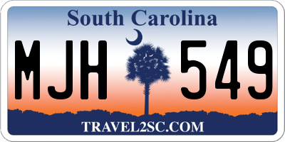 SC license plate MJH549
