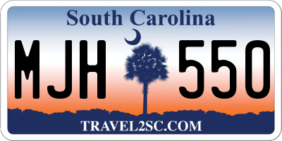 SC license plate MJH550