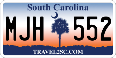 SC license plate MJH552