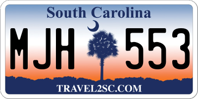 SC license plate MJH553