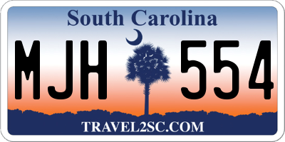 SC license plate MJH554