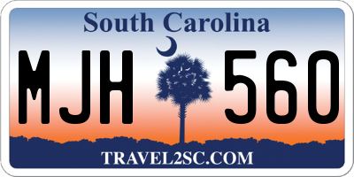 SC license plate MJH560