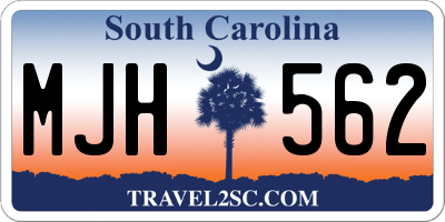 SC license plate MJH562