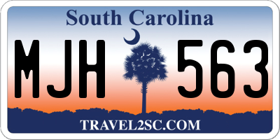 SC license plate MJH563