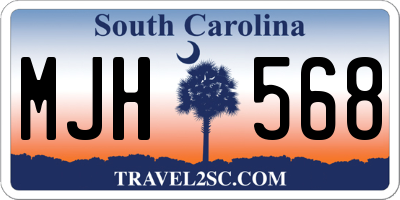 SC license plate MJH568