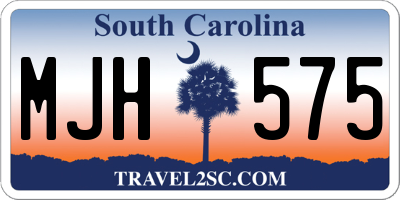 SC license plate MJH575