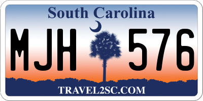 SC license plate MJH576