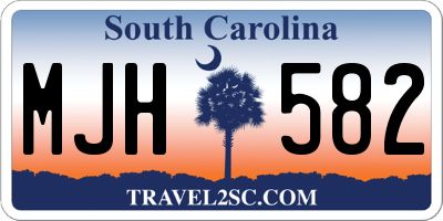 SC license plate MJH582