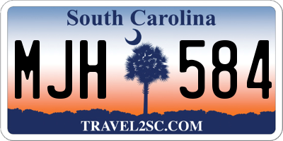 SC license plate MJH584