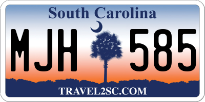 SC license plate MJH585