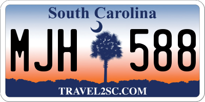 SC license plate MJH588