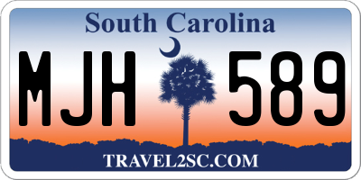 SC license plate MJH589