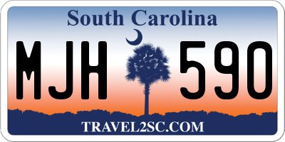 SC license plate MJH590