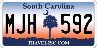 SC license plate MJH592