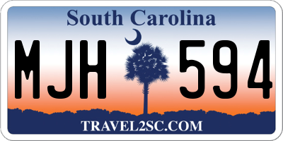 SC license plate MJH594