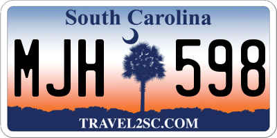 SC license plate MJH598