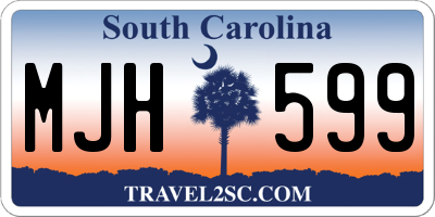 SC license plate MJH599