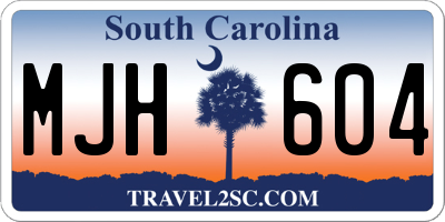 SC license plate MJH604