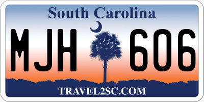 SC license plate MJH606
