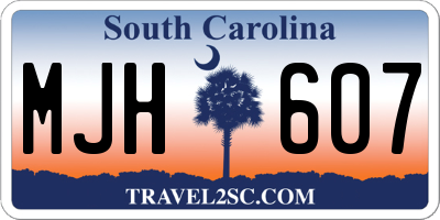 SC license plate MJH607