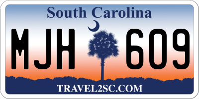 SC license plate MJH609