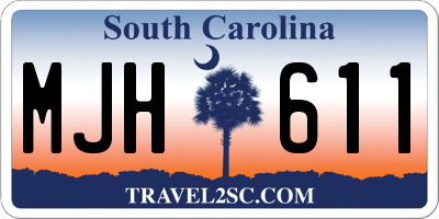 SC license plate MJH611