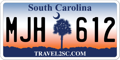 SC license plate MJH612