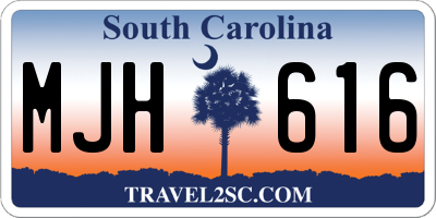 SC license plate MJH616