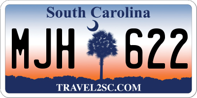 SC license plate MJH622