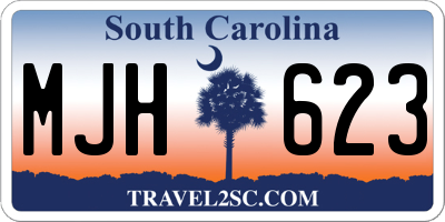 SC license plate MJH623