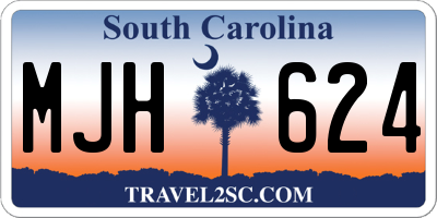 SC license plate MJH624