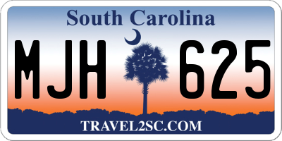 SC license plate MJH625