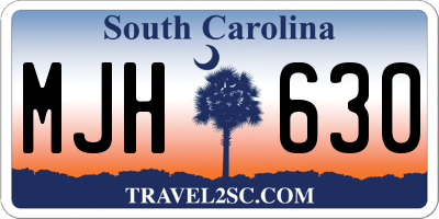 SC license plate MJH630